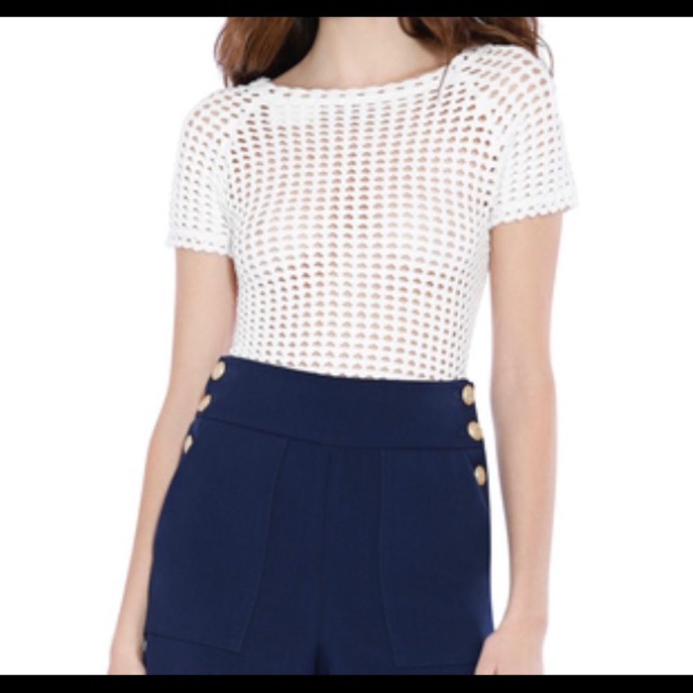 Alice + Olivia Reba Boat Neck Cropped Pullover NWT